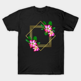Desertrose drawing with graphik - Flower in Kenya / Africa T-Shirt